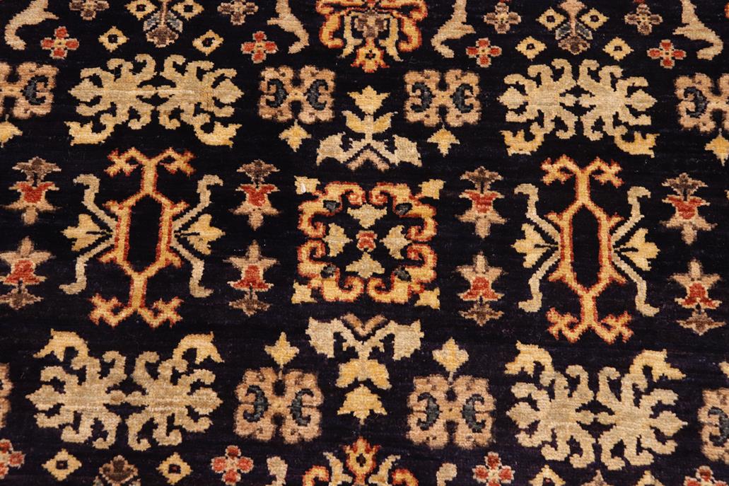 handmade Transitional Kafkaz Blue Gold Hand Knotted RECTANGLE 100% WOOL area rug 9 x 12