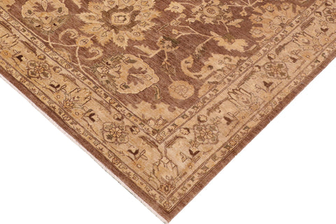 handmade Traditional Kafkaz Brown Beige Hand Knotted RECTANGLE 100% WOOL area rug 8x11