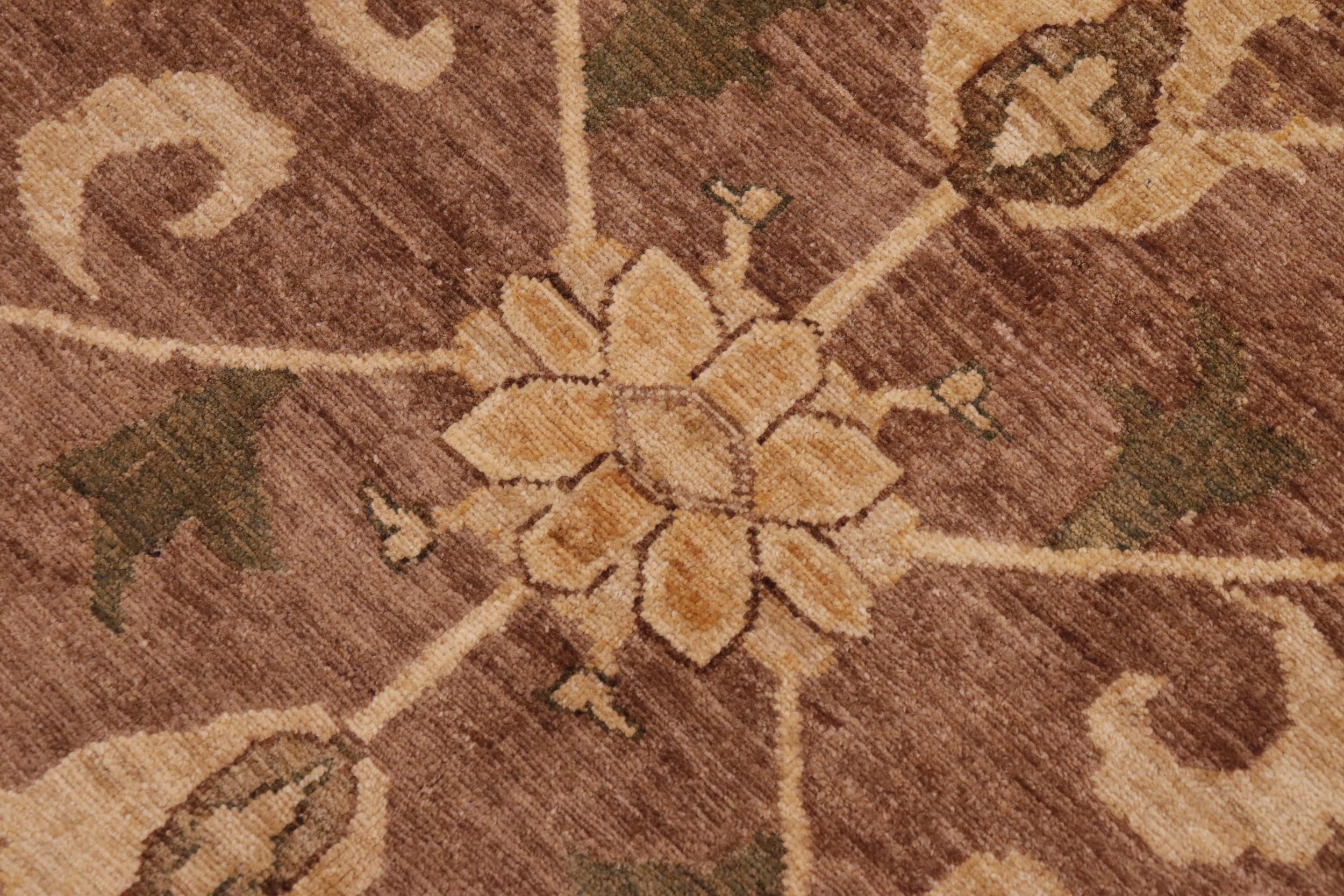 handmade Traditional Kafkaz Brown Beige Hand Knotted RECTANGLE 100% WOOL area rug 8x11