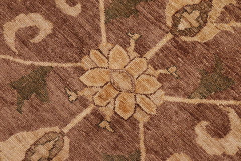 handmade Traditional Kafkaz Brown Beige Hand Knotted RECTANGLE 100% WOOL area rug 8x11