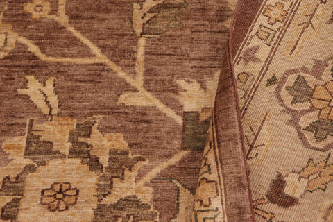 handmade Traditional Kafkaz Brown Beige Hand Knotted RECTANGLE 100% WOOL area rug 8x11