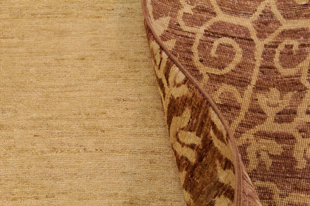 handmade Modern Kafkaz Tan Brown Hand Knotted RECTANGLE 100% WOOL area rug 9 x 12