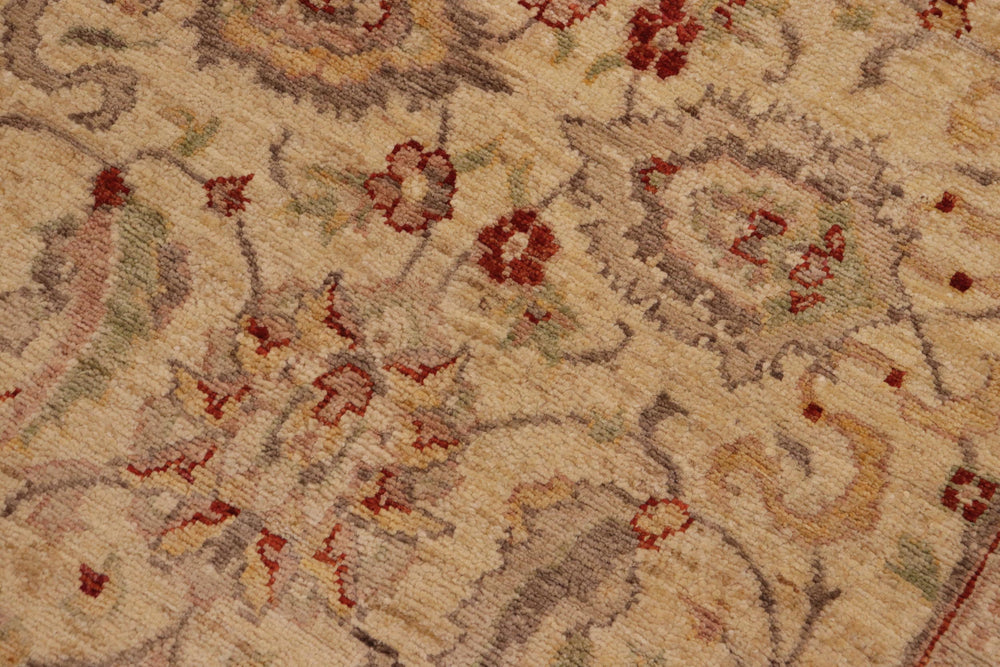 handmade Transitional Kafkaz Tan Brown Hand Knotted RECTANGLE 100% WOOL area rug 9' x 12'