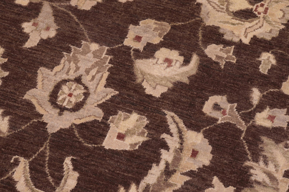 handmade Traditional Kafkaz Brown Lt. Gray Hand Knotted RECTANGLE 100% WOOL area rug 9x12