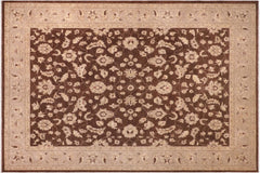 handmade Traditional Kafkaz Brown Lt. Gray Hand Knotted RECTANGLE 100% WOOL area rug 9x12
