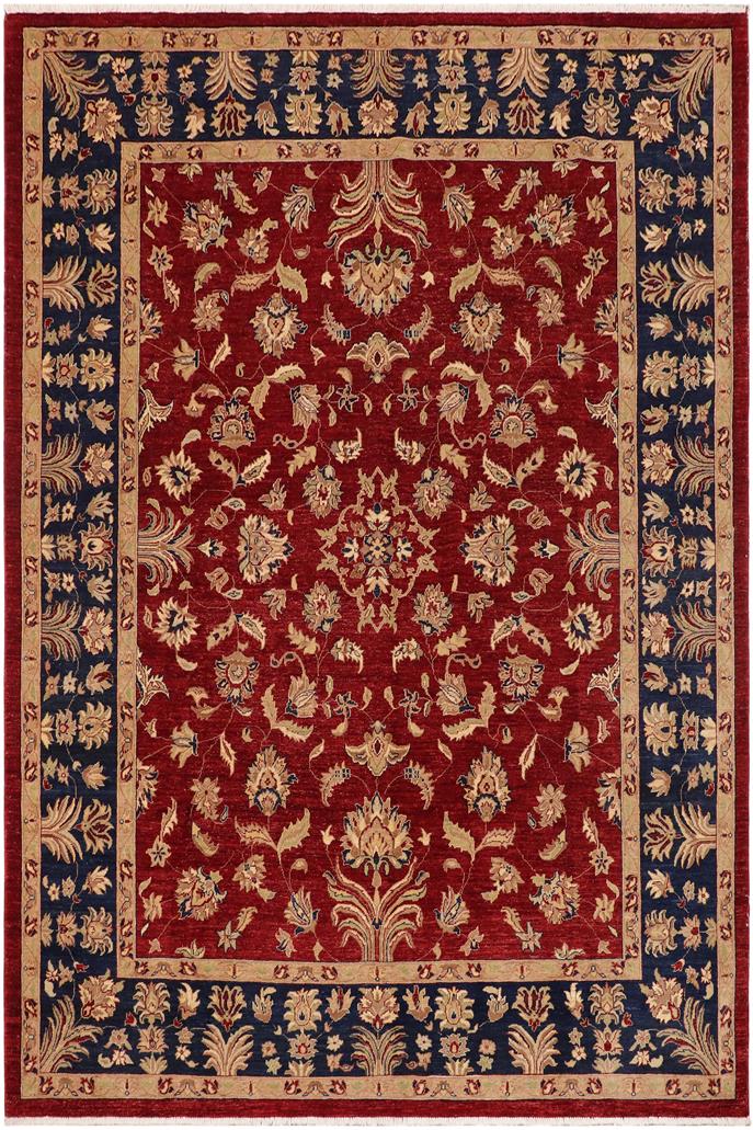 handmade Traditional Kafkaz Red Blue Hand Knotted RECTANGLE 100% WOOL area rug 9 x 12
