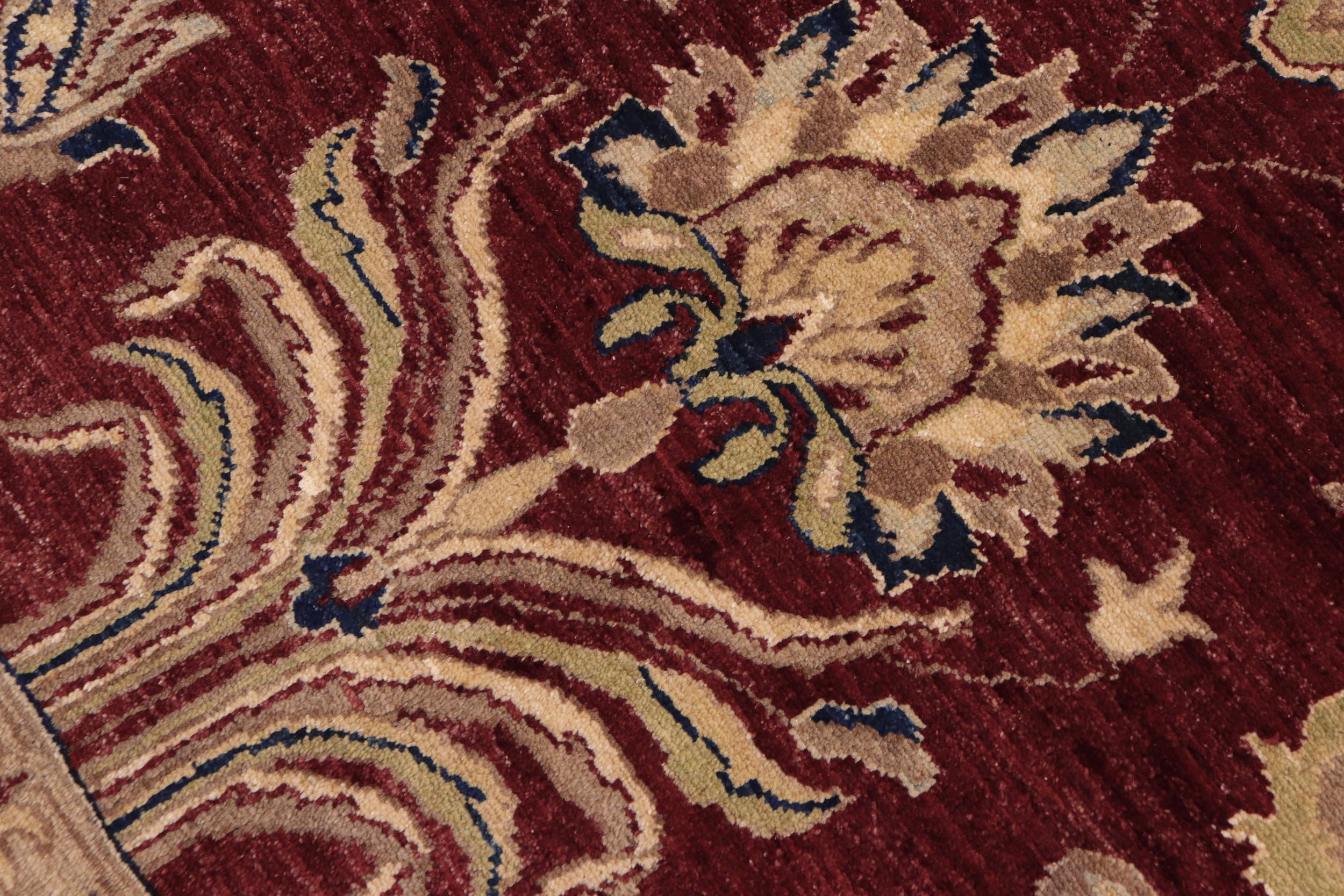 handmade Traditional Kafkaz Red Blue Hand Knotted RECTANGLE 100% WOOL area rug 9x12