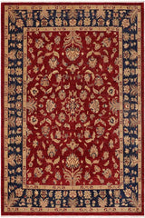 handmade Traditional Kafkaz Red Blue Hand Knotted RECTANGLE 100% WOOL area rug 9 x 12