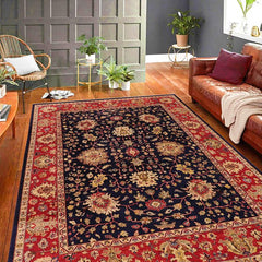 handmade Traditional Kafkaz Blue Red Hand Knotted RECTANGLE 100% WOOL area rug 9 x 12
