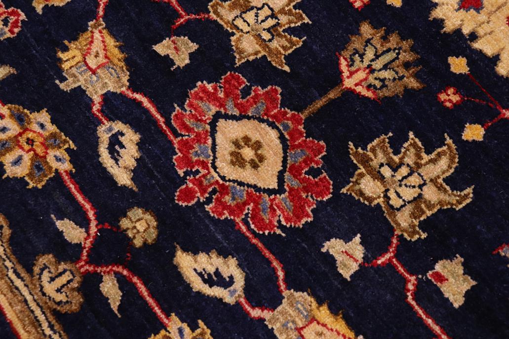 handmade Traditional Kafkaz Blue Red Hand Knotted RECTANGLE 100% WOOL area rug 9 x 12