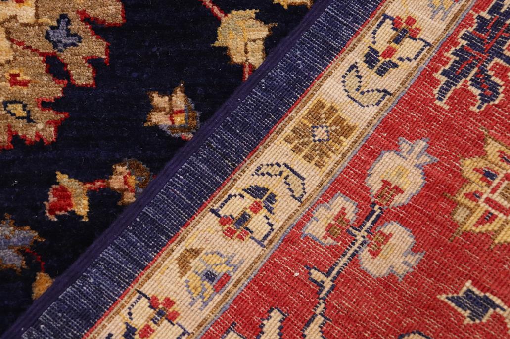 handmade Traditional Kafkaz Blue Red Hand Knotted RECTANGLE 100% WOOL area rug 9 x 12