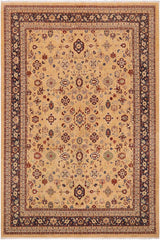 handmade Traditional Kafkaz Beige Blue Hand Knotted RECTANGLE 100% WOOL area rug 9 x 12