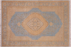 handmade Traditional  Lt. Blue Lt. Blue Hand Knotted RECTANGLE 100% WOOL area rug 6' x 9'