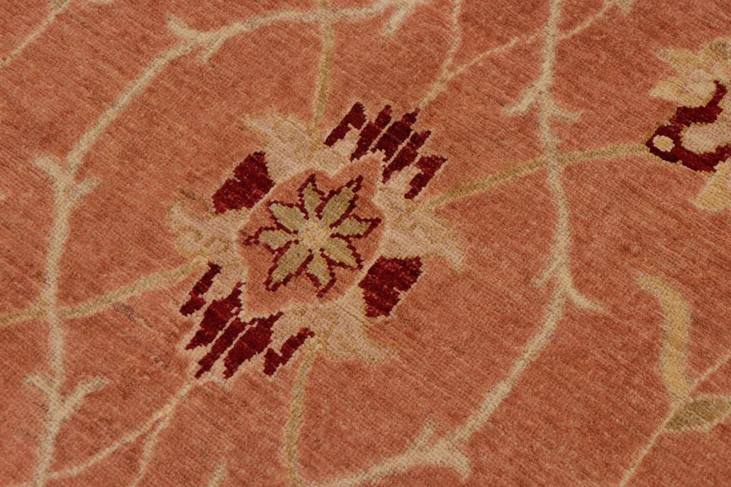 handmade Traditional Kafkaz Peach Tan Hand Knotted RECTANGLE 100% WOOL area rug 9 x 12