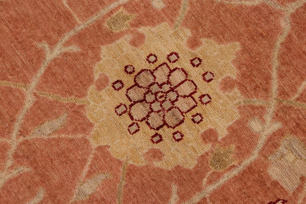 handmade Traditional Kafkaz Peach Tan Hand Knotted RECTANGLE 100% WOOL area rug 9 x 12