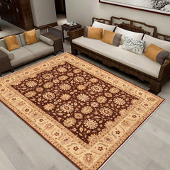 handmade Traditional Kafkaz Brown Beige Hand Knotted RECTANGLE 100% WOOL area rug 8 x 10