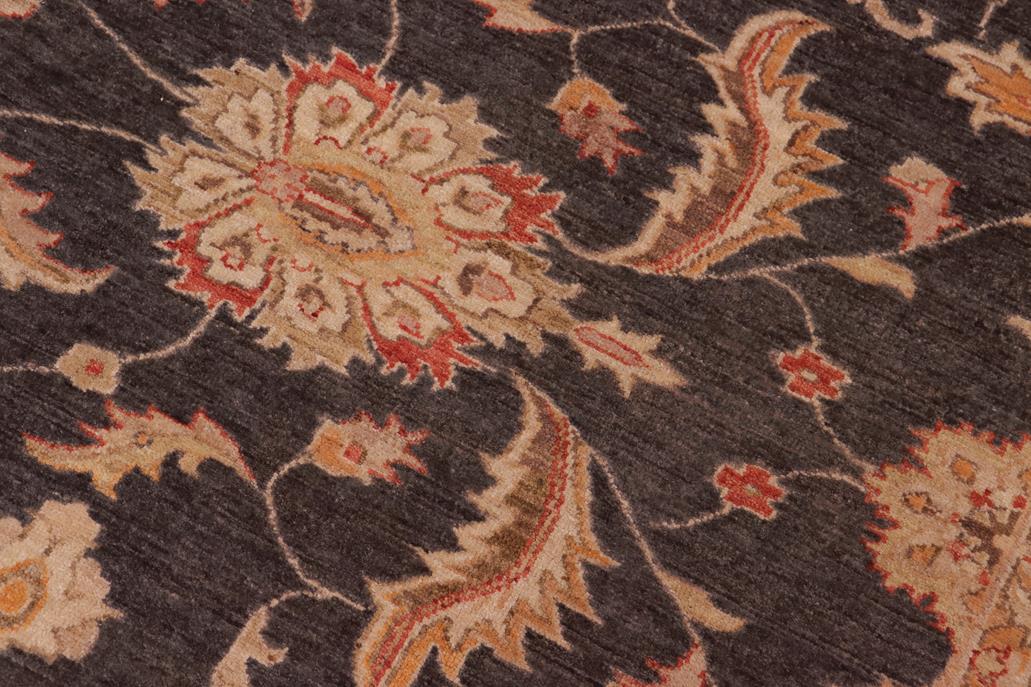 handmade Traditional Kafkaz Charcoal Lt. Brown Hand Knotted RECTANGLE 100% WOOL area rug 8 x 10