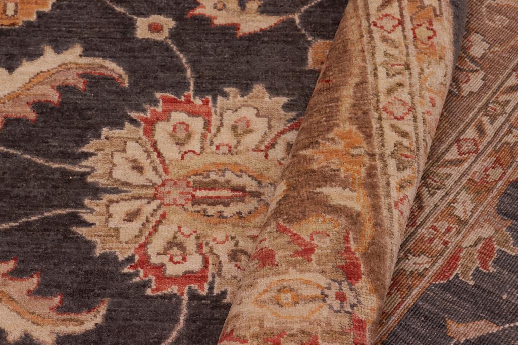 handmade Traditional Kafkaz Charcoal Lt. Brown Hand Knotted RECTANGLE 100% WOOL area rug 8 x 10