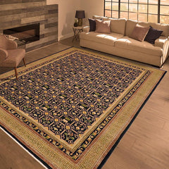 handmade Transitional Kafkaz Blue Green Hand Knotted RECTANGLE 100% WOOL area rug 9 x 11