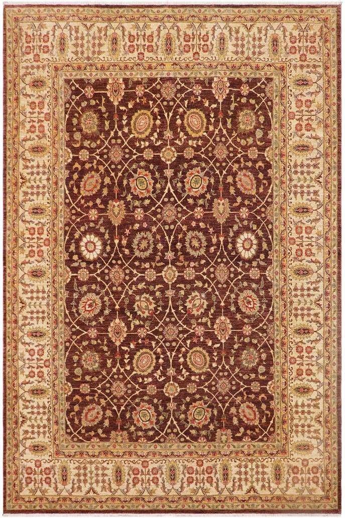 handmade Traditional Kafkaz Brown Beige Hand Knotted RECTANGLE 100% WOOL area rug 9 x 12