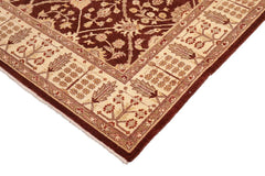 handmade Traditional Kafkaz Brown Ivory Hand Knotted RECTANGLE 100% WOOL area rug 8 x 11