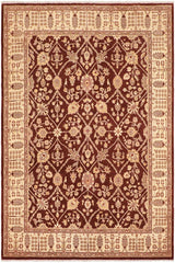 handmade Traditional Kafkaz Brown Ivory Hand Knotted RECTANGLE 100% WOOL area rug 8 x 11