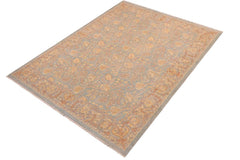 handmade Transitional Kafkaz Lt. Blue Lt. Gray Hand Knotted RECTANGLE 100% WOOL area rug 8 x 10