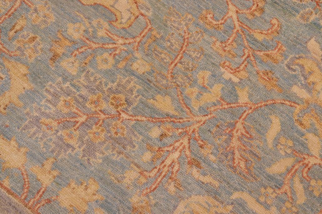 handmade Transitional Kafkaz Lt. Blue Lt. Gray Hand Knotted RECTANGLE 100% WOOL area rug 8 x 10