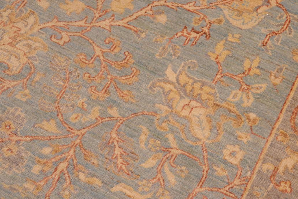 handmade Transitional Kafkaz Lt. Blue Lt. Gray Hand Knotted RECTANGLE 100% WOOL area rug 8 x 10