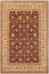 handmade Traditional Kafkaz Brown Beige Hand Knotted RECTANGLE 100% WOOL area rug 9 x 12