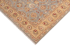 handmade Traditional Kafkaz Blue Beige Hand Knotted RECTANGLE 100% WOOL area rug 7 x 10