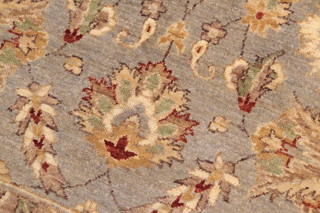 handmade Traditional Kafkaz Blue Beige Hand Knotted RECTANGLE 100% WOOL area rug 7 x 10