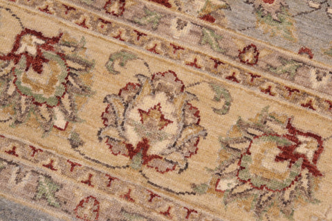 handmade Transitional Kafkaz Blue Beige Hand Knotted RECTANGLE 100% WOOL area rug 7' x 10'