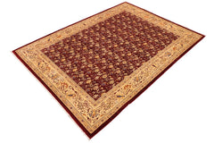 handmade Transitional Kafkaz Red Beige Hand Knotted RECTANGLE 100% WOOL area rug 9 x 12