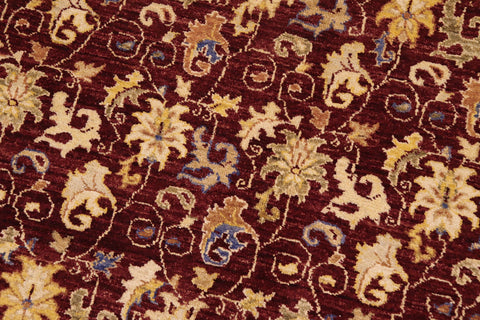 handmade Transitional Kafkaz Red Beige Hand Knotted RECTANGLE 100% WOOL area rug 9' x 12'