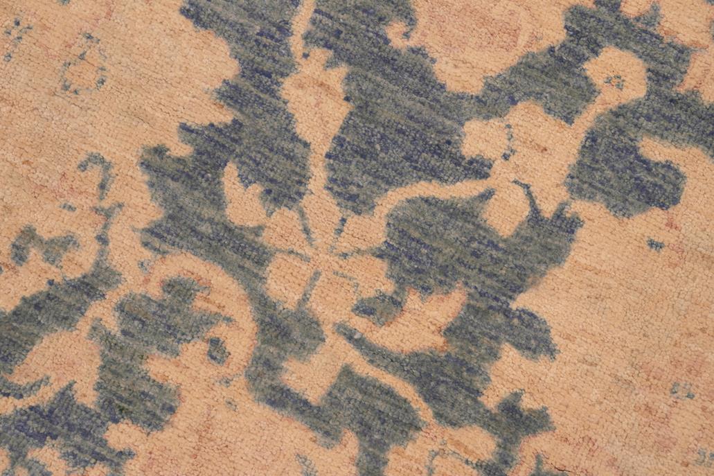 handmade Transitional Kafkaz Blue Beige Hand Knotted RECTANGLE 100% WOOL area rug 8 x 10