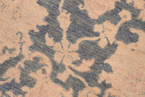 handmade Transitional Kafkaz Blue Beige Hand Knotted RECTANGLE 100% WOOL area rug 8' x 10'
