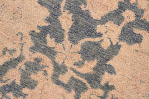 handmade Transitional Kafkaz Blue Beige Hand Knotted RECTANGLE 100% WOOL area rug 8' x 10'