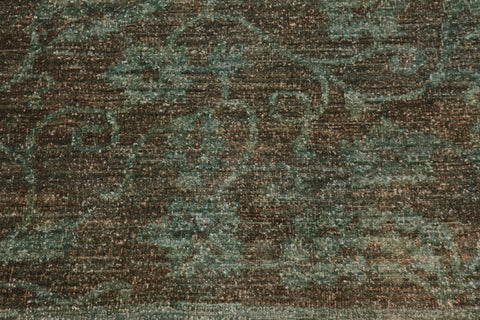 handmade Over Dyed Over Dyed Green Green Hand Knotted RECTANGLE 100% WOOL area rug 6' x 7'
