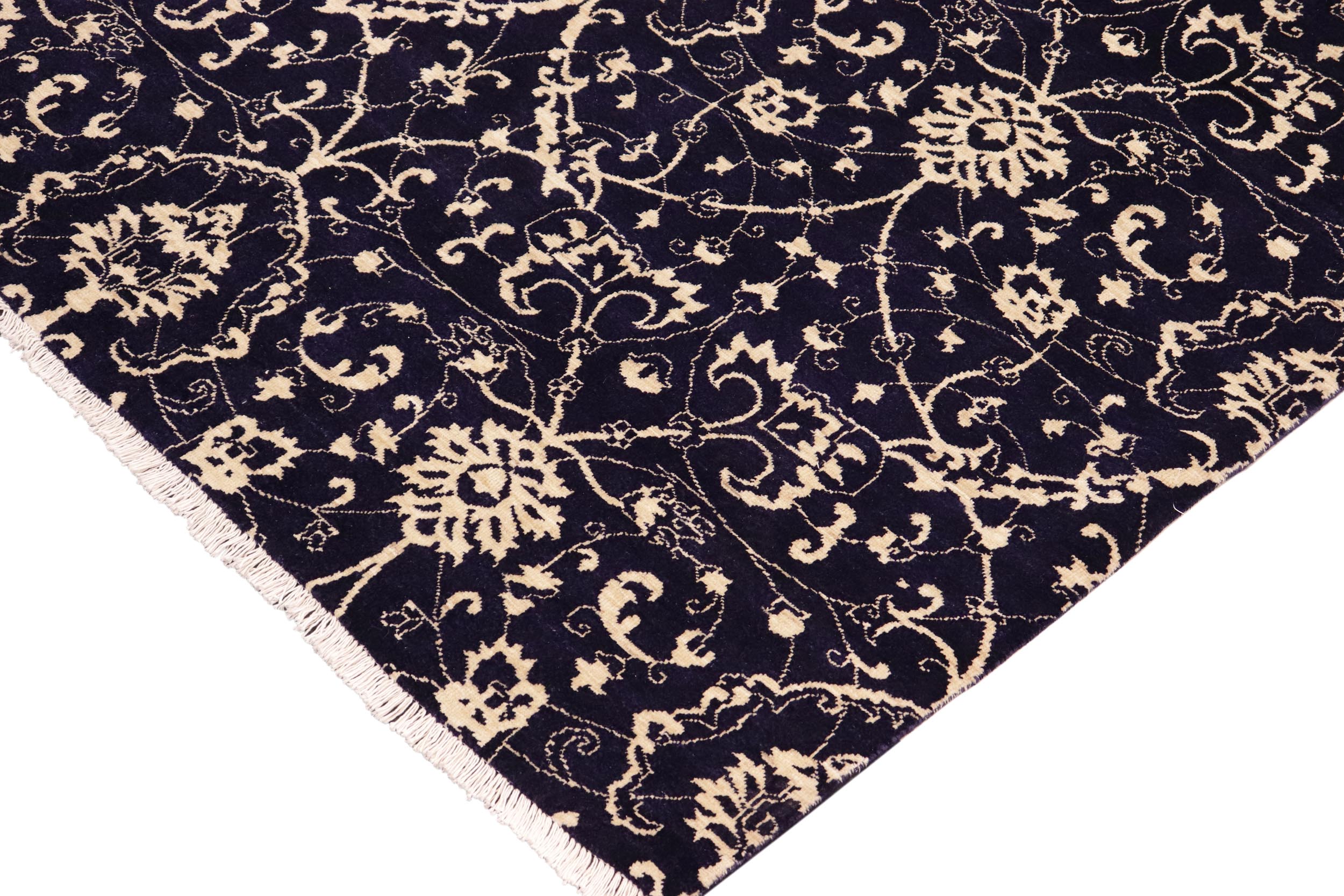 handmade Modern Kafkaz Blue Beige Hand Knotted RECTANGLE 100% WOOL area rug 10' x 15'