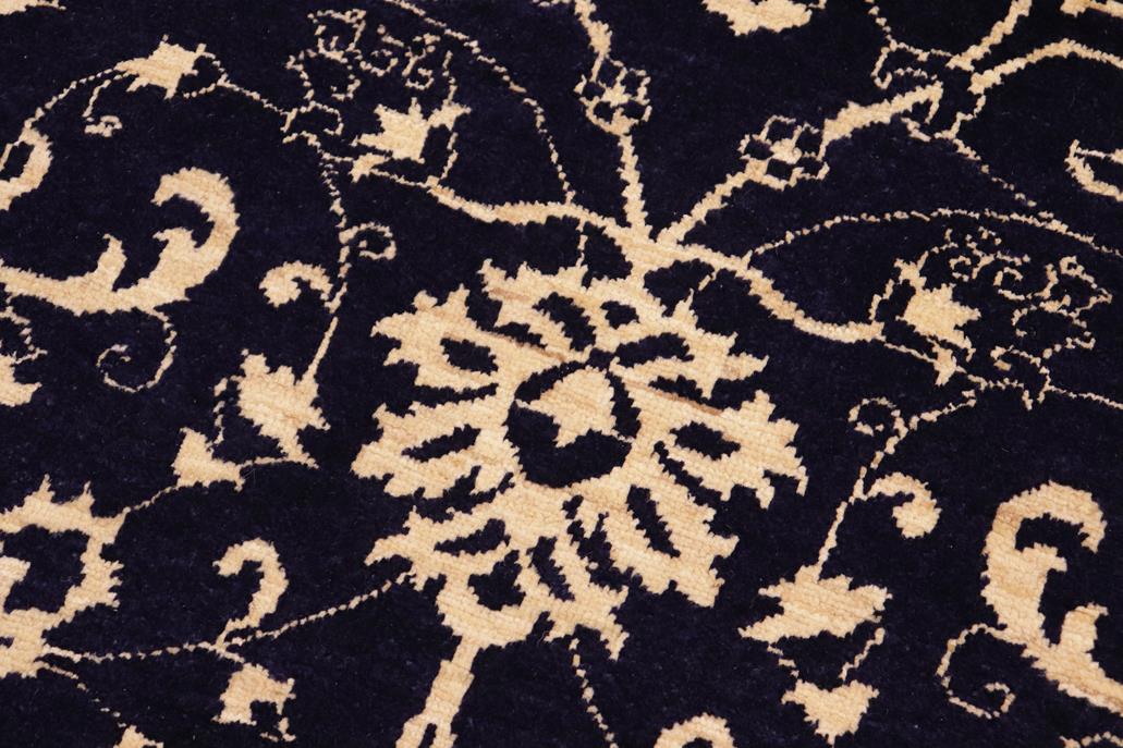 handmade Transitional Kafkaz Blue Beige Hand Knotted RECTANGLE 100% WOOL area rug 10 x 15