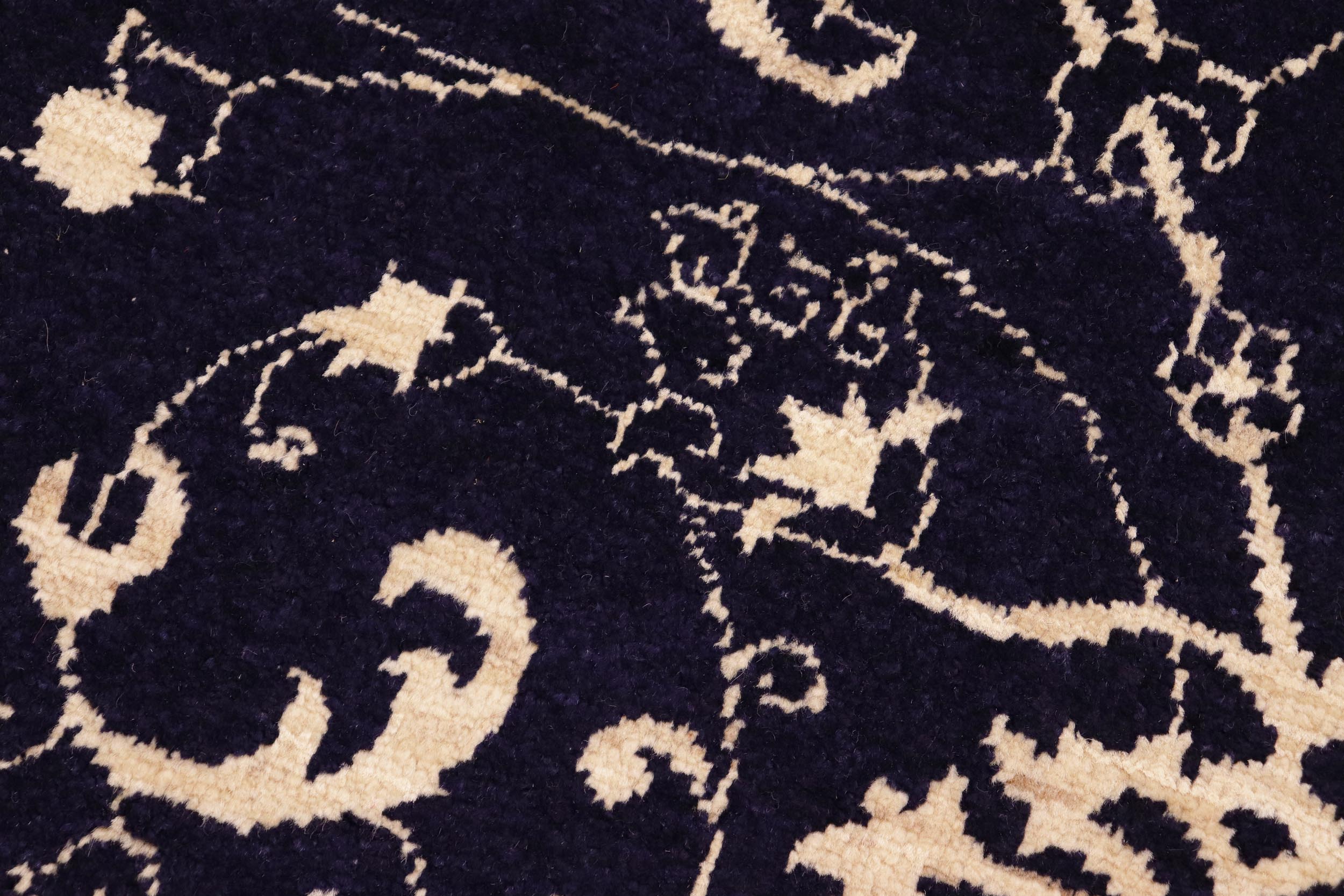 handmade Modern Kafkaz Blue Beige Hand Knotted RECTANGLE 100% WOOL area rug 10' x 15'