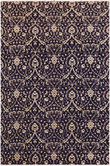 handmade Transitional Kafkaz Blue Beige Hand Knotted RECTANGLE 100% WOOL area rug 10 x 15