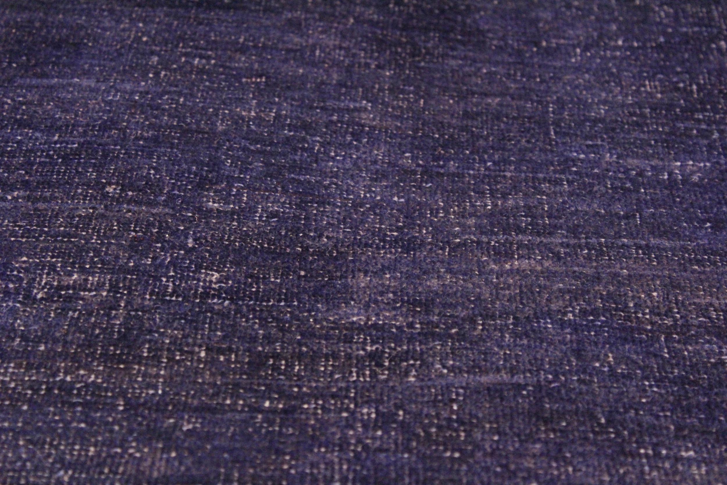 handmade Over Dyed Over Dyed Purple Purple Hand Knotted RECTANGLE 100% WOOL area rug 9' x 12'