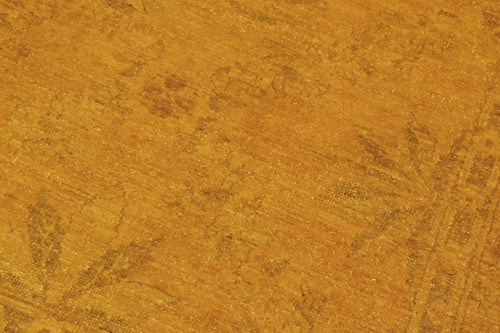 handmade Over Dyed Over Dyed Dark Gold Yellow Hand Knotted RECTANGLE 100% WOOL area rug 8' x 10'