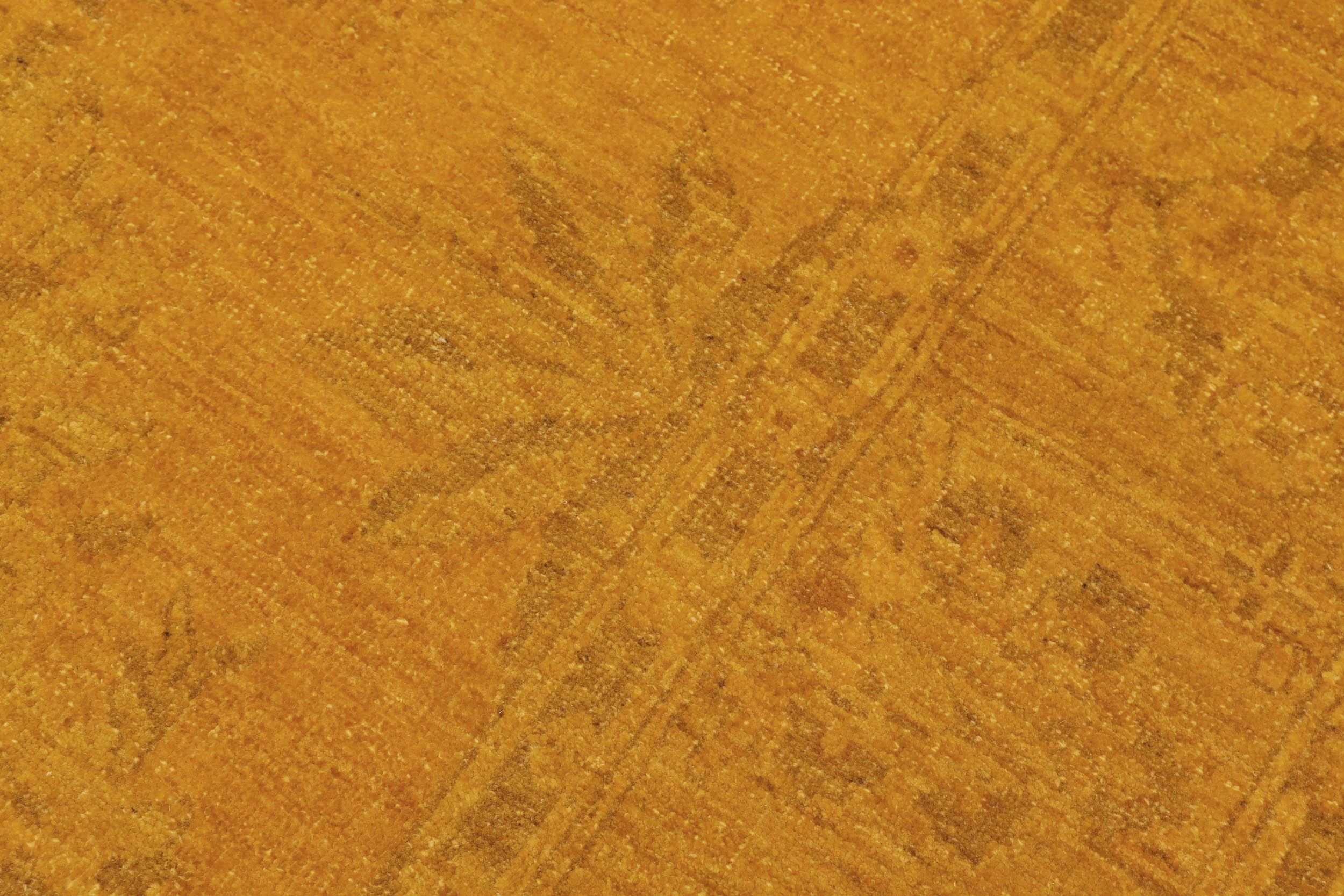 handmade Over Dyed Over Dyed Dark Gold Yellow Hand Knotted RECTANGLE 100% WOOL area rug 8' x 10'