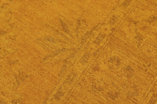 handmade Over Dyed Over Dyed Dark Gold Yellow Hand Knotted RECTANGLE 100% WOOL area rug 8' x 10'