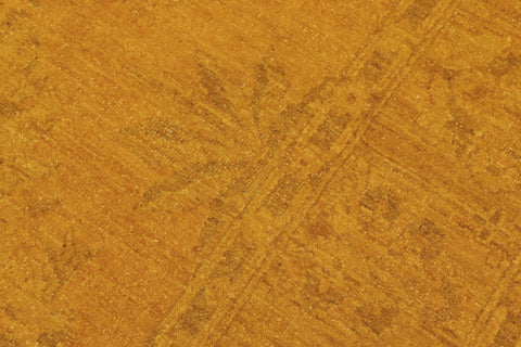 handmade Over Dyed Over Dyed Dark Gold Yellow Hand Knotted RECTANGLE 100% WOOL area rug 8' x 10'