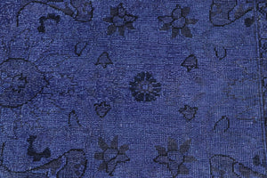 handmade Over Dyed Over Dyed Purple Purple Hand Knotted RECTANGLE 100% WOOL area rug 8' x 10'