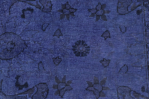 handmade Over Dyed Over Dyed Purple Purple Hand Knotted RECTANGLE 100% WOOL area rug 8' x 10'
